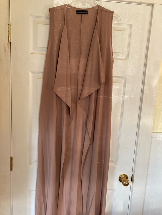 naked wardrobe Jackets & Blazers - naked wardrobe blush tan sheer duster vest